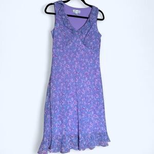 Dressbarn Vintage Y2K Floral-Print Mini Dress- Size 8P